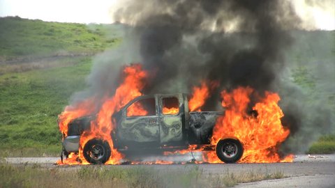 tires explode on burning pickup explode-1080i