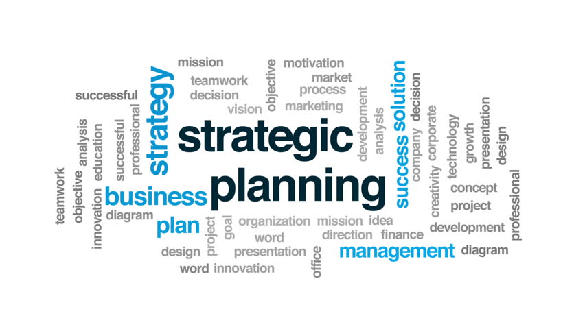 Strategic Planning Animated Word Cloud, Stock Footage Video (100% ...