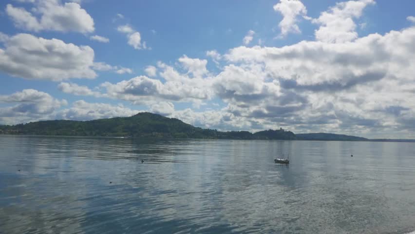 clouds over lake - time lapse video
