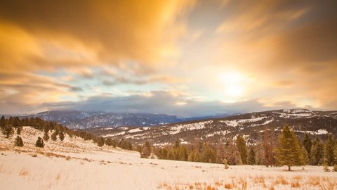 Sunset over Big Sky Montana Stock-video