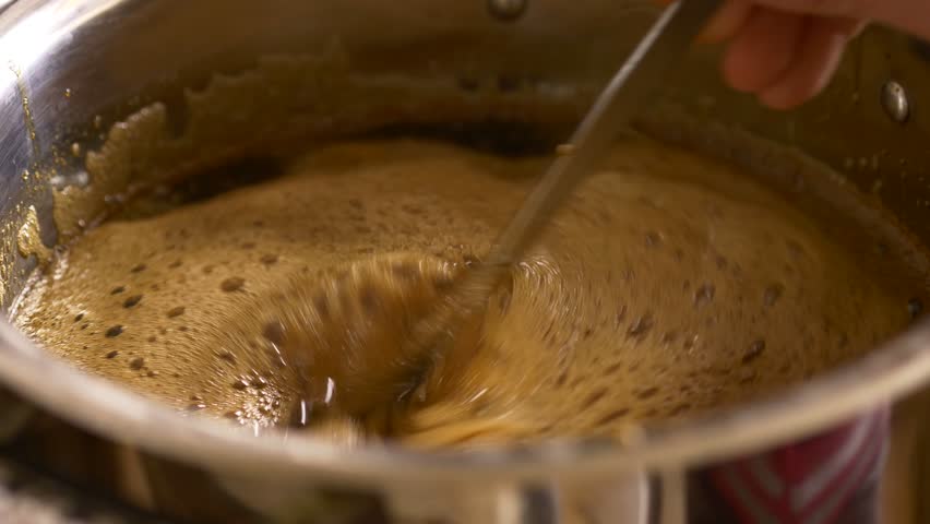 Home Brew Beer making. Boiling of a dark beer liquid in slow motion 4K | Shutterstock HD Video #26115995