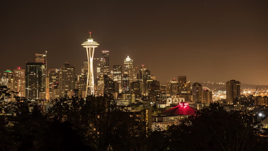 Seattle Night to Day Sunrise Time Lapse