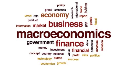 Macroeconomics Animated Word Cloud Text Design Stock Footage Video (100 ...