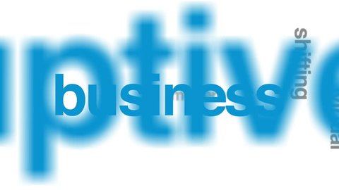 Disruption Animated Word Cloud Text Design Stock Footage Video (100% ...