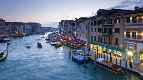 View of the Grand Canal from the Rialto Bridge, District of San Marco, Venice