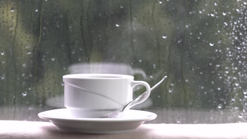 Coffee Cup On A Rainy Stock Footage Video 100 Royalty Free Shutterstock