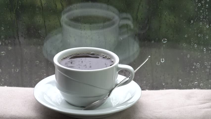 Tea Cup On A Rainy Stock Footage Video 100 Royalty Free Shutterstock