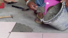 making floor from tile