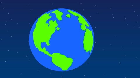 A Cartoon Spinning Earth This Video De Stock 100 Libre De Droit Shutterstock