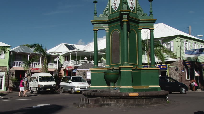 ST KITTS, BASSETERE - CIRCA NOV 2010: Piccadilly Circus, Basseterre, St Kitts in