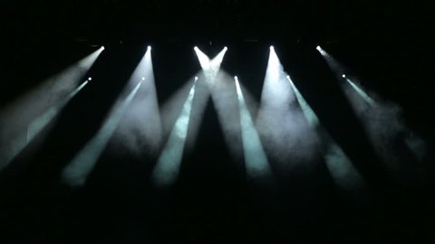 Free stage with lights. Stage lighting background. Concert light.