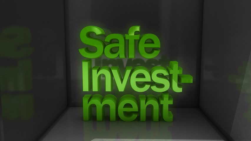 Safe investment concept animation.
