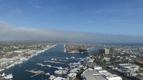 Aerial View Above Newport Beach, California