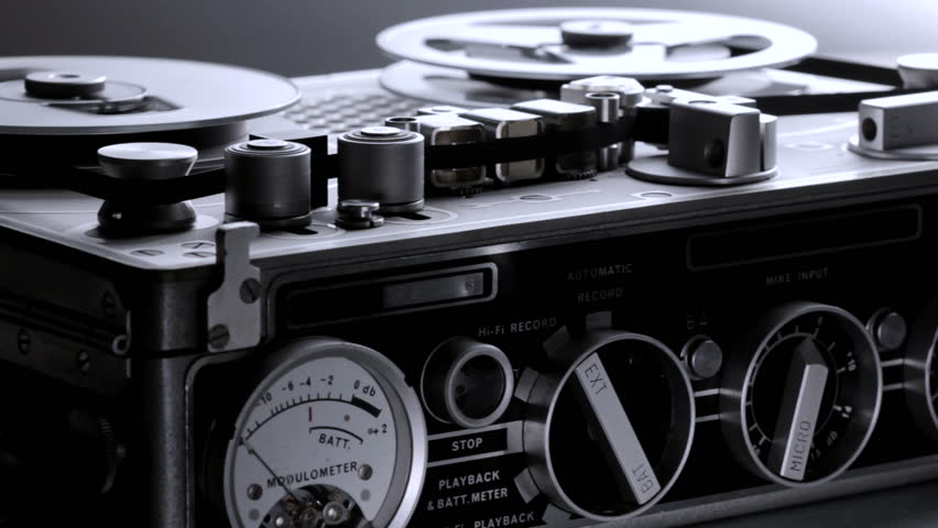Close up of old tape recorder