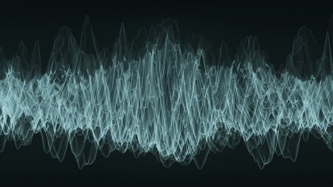 Moving waveform shows unknown frequency.
Loop ready animation of moving digital wave.