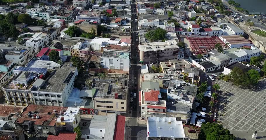 Aerial Footage of Santo Domingo, Dominican Republic