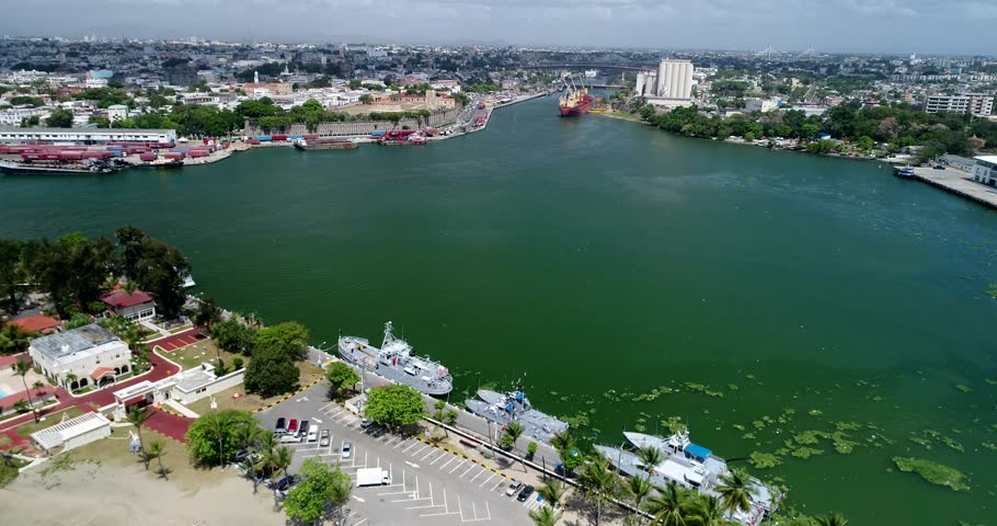 Aerial Footage of Santo Domingo, Dominican Republic