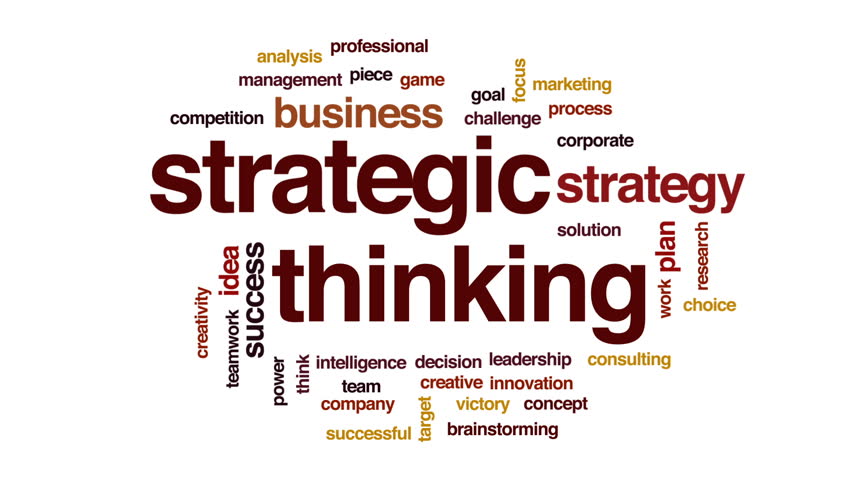 Strategic Thinking Animated Word Cloud, Stock Footage Video (100% ...