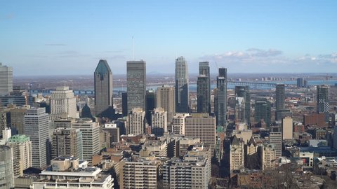 Aerial View of Montreal City Downtown