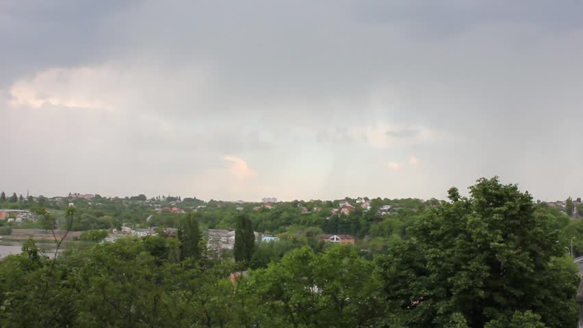 flash of lightning in a stormy sky
