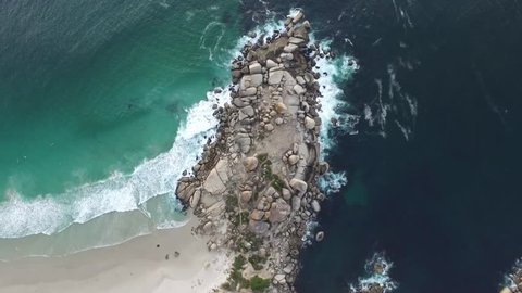 Beach, Rock Formation, Cape Town, Aerial