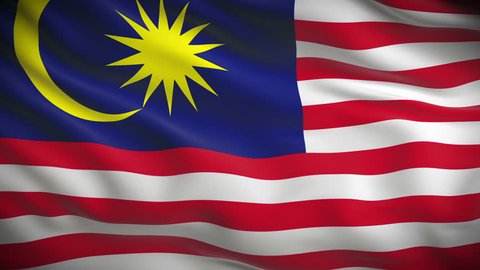 Malaysia Flag Fabric Texture Seamless Loop Stock Footage Video (100% ...