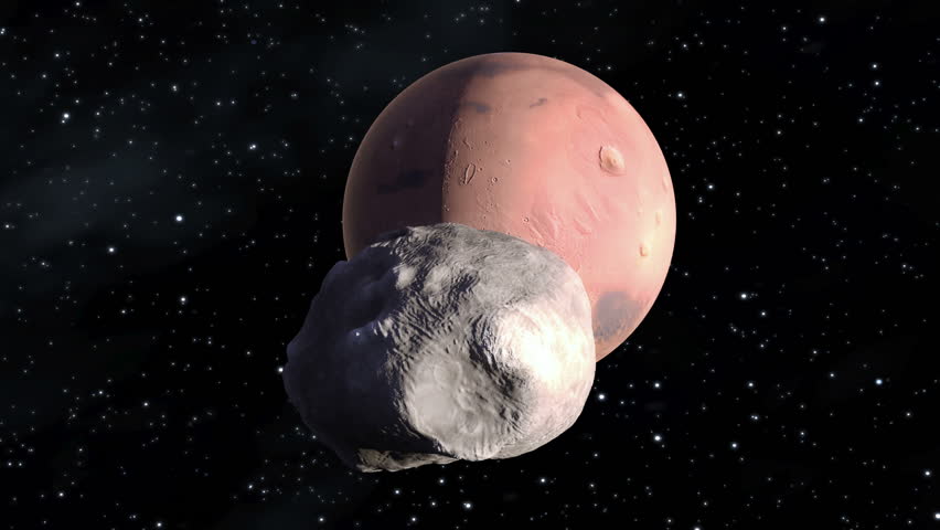 A close flyby near the Mars' moon Phobos