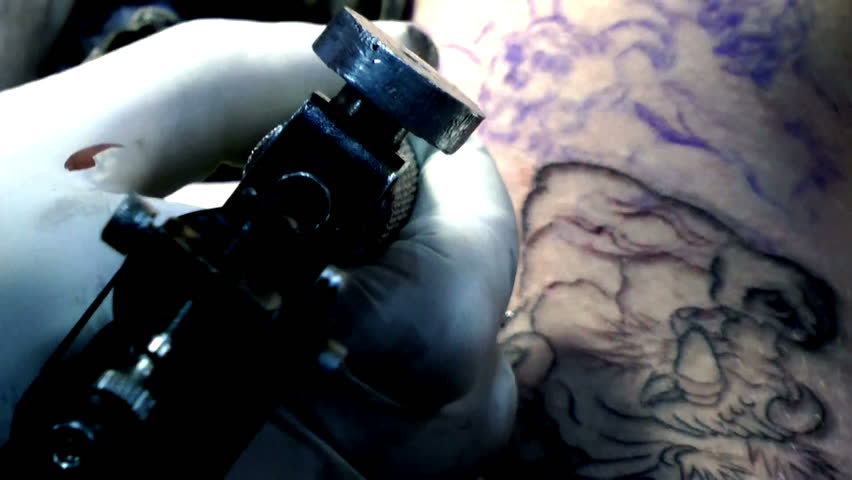Tattoo being applied
