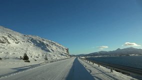 Video of a drive near Barstrand at the Lofoten in Winter, Norway.
