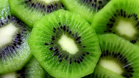 Kiwi Fruit Slices Rotating