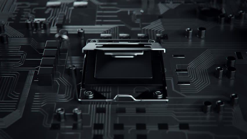 02713 Zoom in on CPU being inserted into the slot