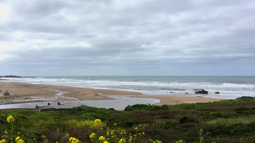 Gazos Creek State Beach at Pescadero in California, USA