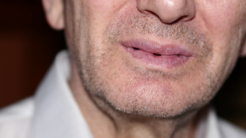 Detail Of Elderly Mouth Man