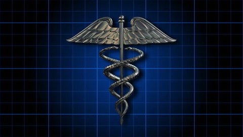 HD - The Caduceus medical symbol rotates on a blue grid (Loop).

Formats available: HD-NTSC-PAL