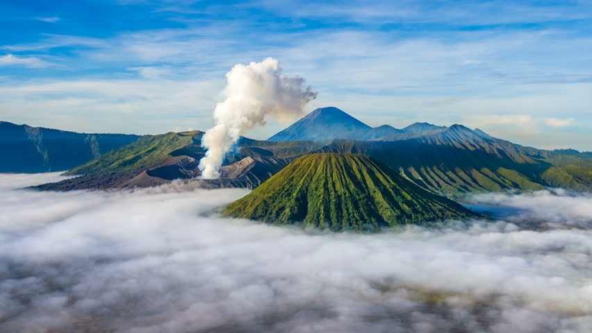 Landscape of Mount Bromo on the Island of Java, Indonesia image - Free ...