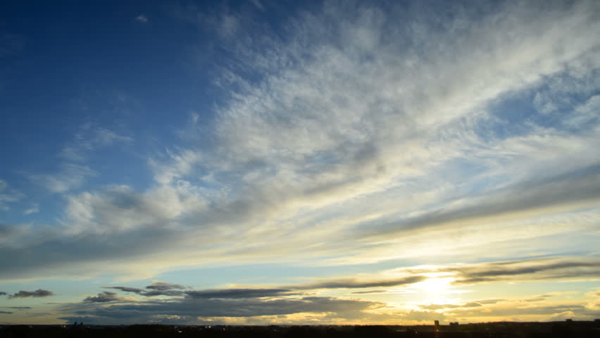 Sunset clouds time lapse