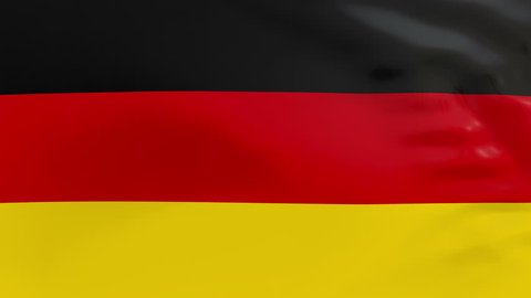 High quality looped animation of a patriotic flag of Germany in the wind. Ideal for sport events, led screen, international competitions,motion graphics etc. 
