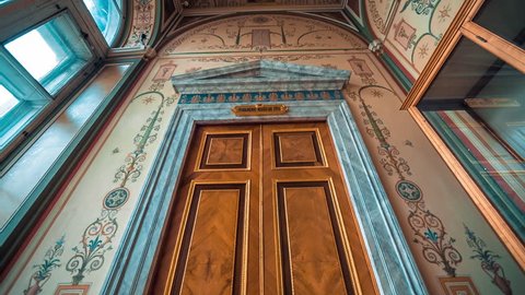 SAINT PETERSBURG, RUSSIA - FEB, 2017: Interior artworks,decor and architecture. Raphael Loggias The Hermitage Museum St Petersburg Russia
