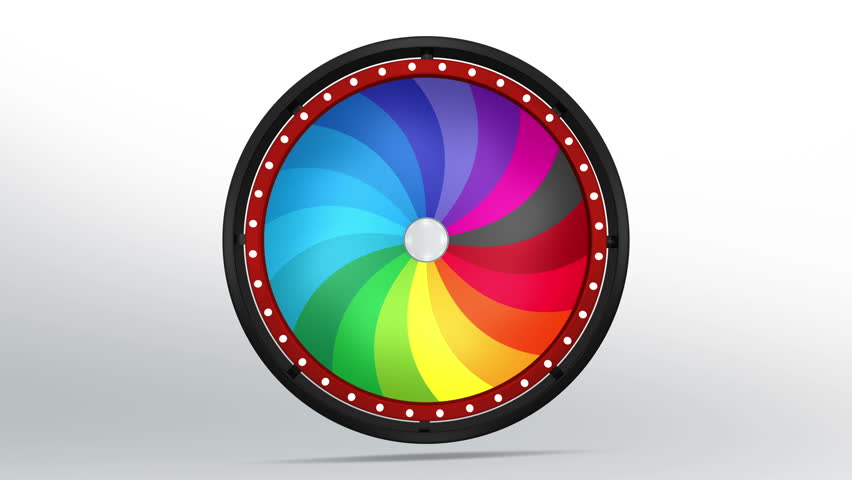  3D Illustration of  lucky spin represent the wheel of fortune concept. Three dimensional wheel graphic for use in game animation. include alpha mask.