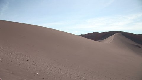 Man running in Atacama Desert, Chile