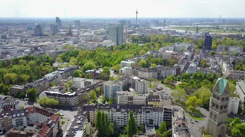 Aerial View Dusseldorf Germany 