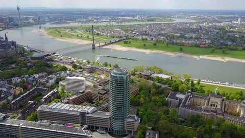 Aerial View Dusseldorf Germany 