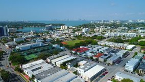 Aerial video North Shore Tennis Center Miami Beach