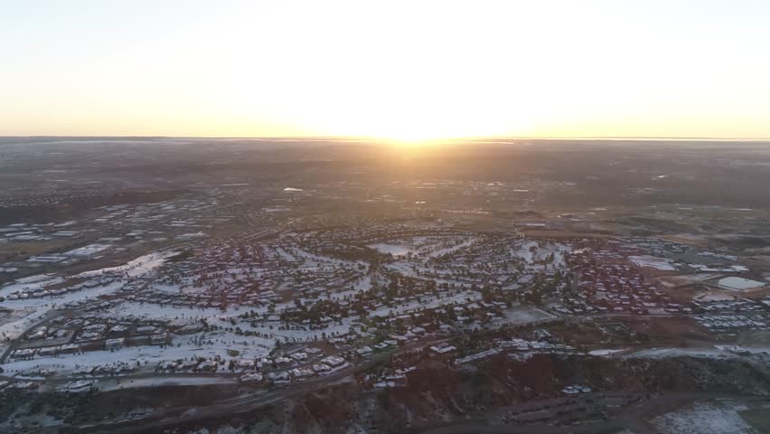 Garden of the Gods Pikes Peak Sunrise Aerial 4K