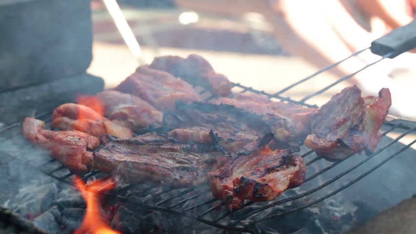 Barbecue Meat, closeup.