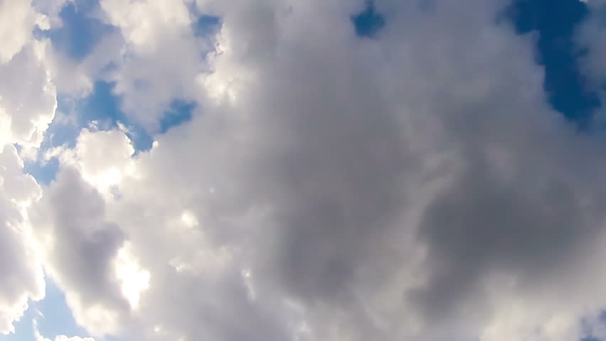 White Clouds on the Blue Sky, timelapse