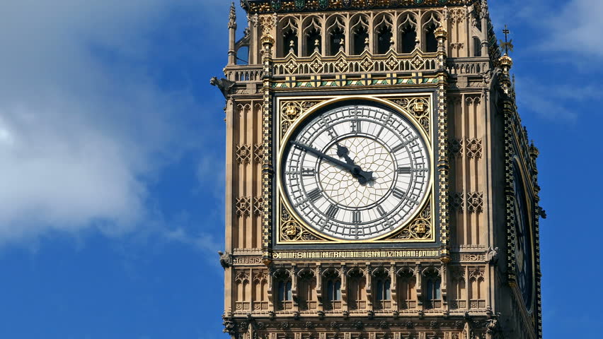 Big Ben On Sunny Day Closeup