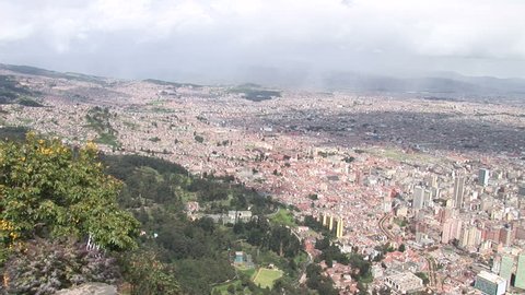 Panoramic view of Bogota in Colombia