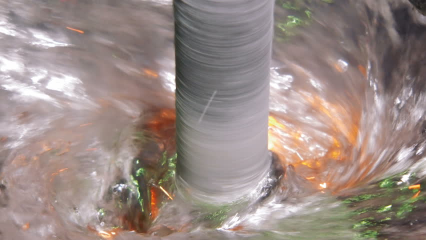 close-up shot of mixing liquid aluminium in bowl in metallurgical department on car factory Royalty-Free Stock Footage #26418011