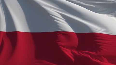 Flag of Poland: seamless loop animation (full screen)